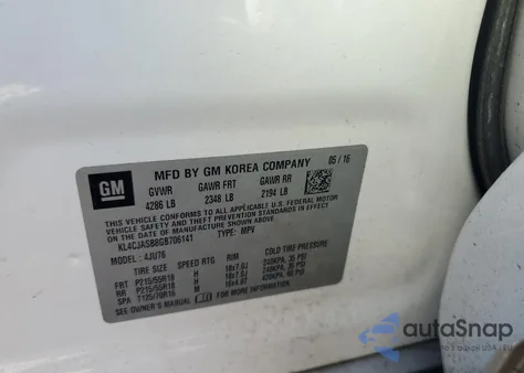 2016 Buick Encore from USA, damaged, VIN KL4CJASB8GB706141